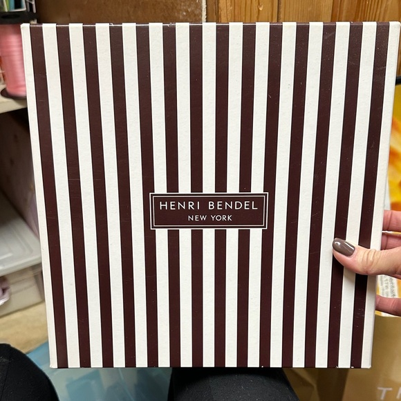 henri bendel Other - Henri Bendel Brown and White Striped Iconic Gift Box